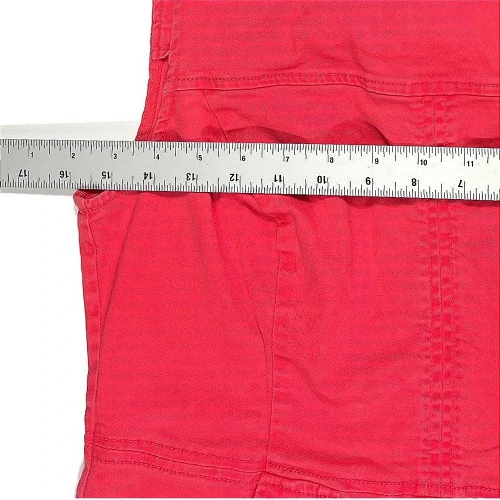 Boden Coral Pink Cotton Canvas Sleeveless Mini Dress Size 6P Pockets Chic Summer
